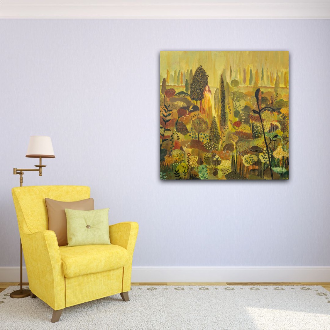 Painting Garden of my Soul by Marloes Bloedjes Luz Artworks - on the wall