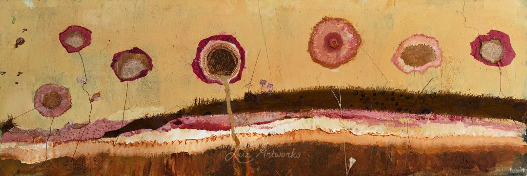 pink flower field