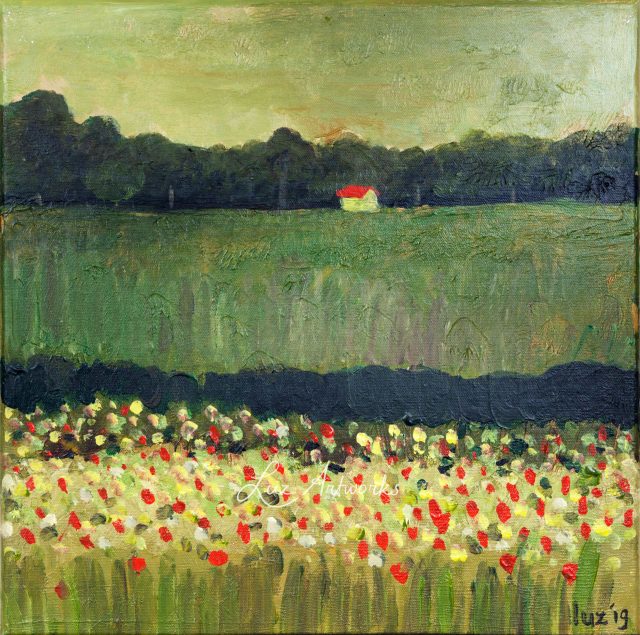 This image shows the painting Dune Landscape - Little house by Luz/Marloes Bloedjes.