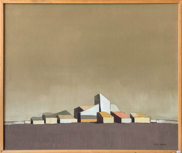 Abstract landscape Village in Spain 2 Bob Immink 60x50