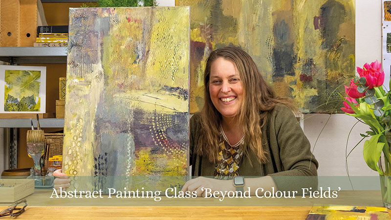 Promo for the online abstract painting course Beyond Colour Fields from Luz Artworks