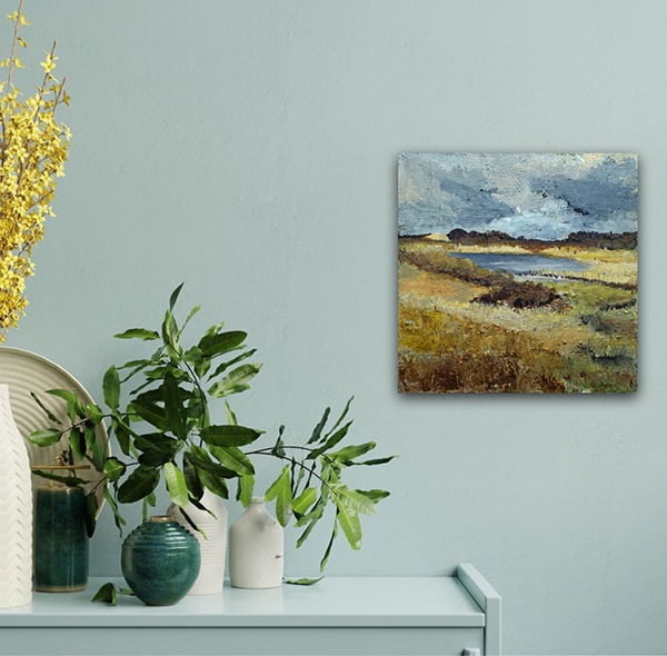 Painting Small pond in the dunes by Luz Artworks